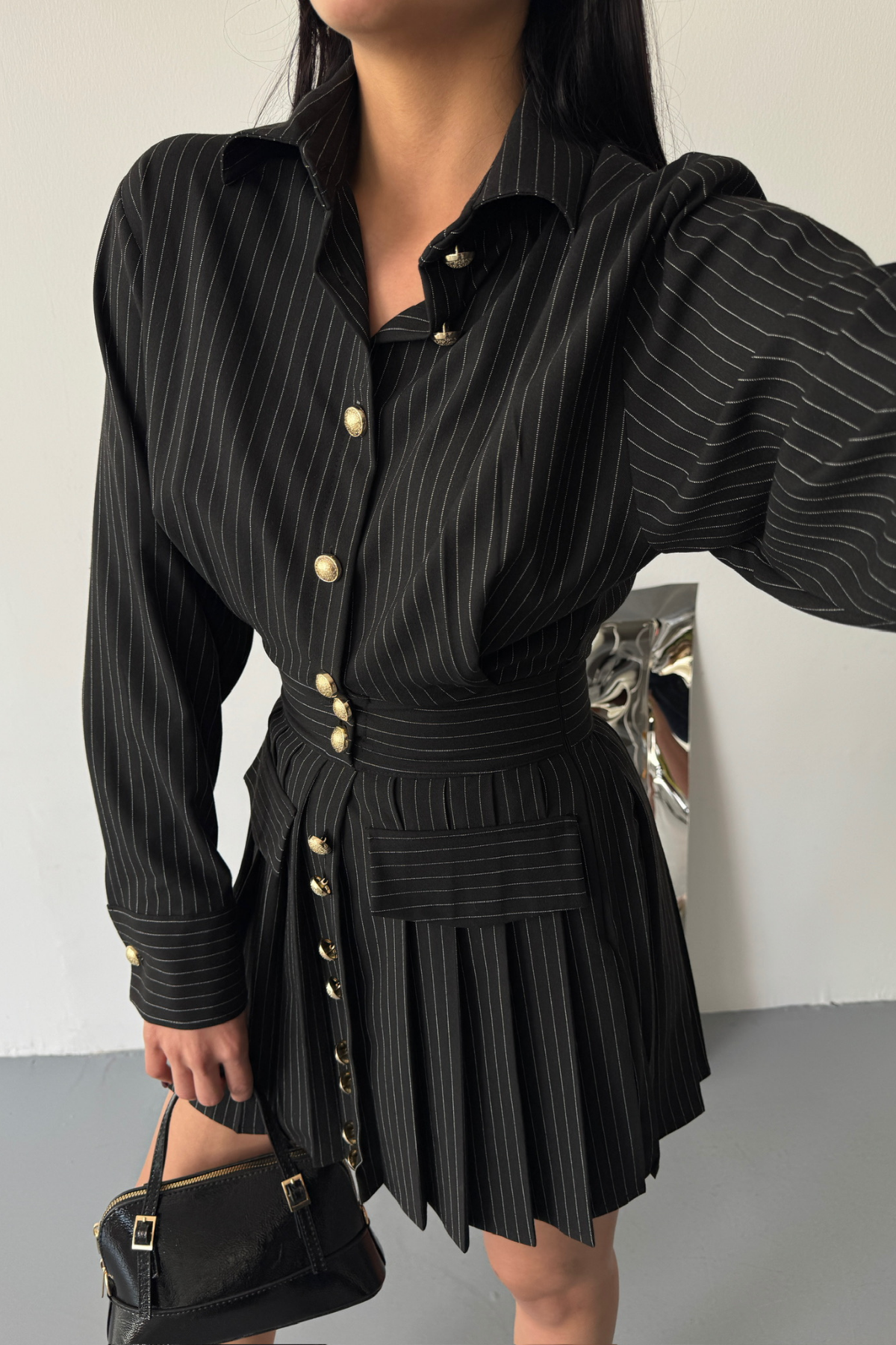 Power Play Pinstripe Dress
