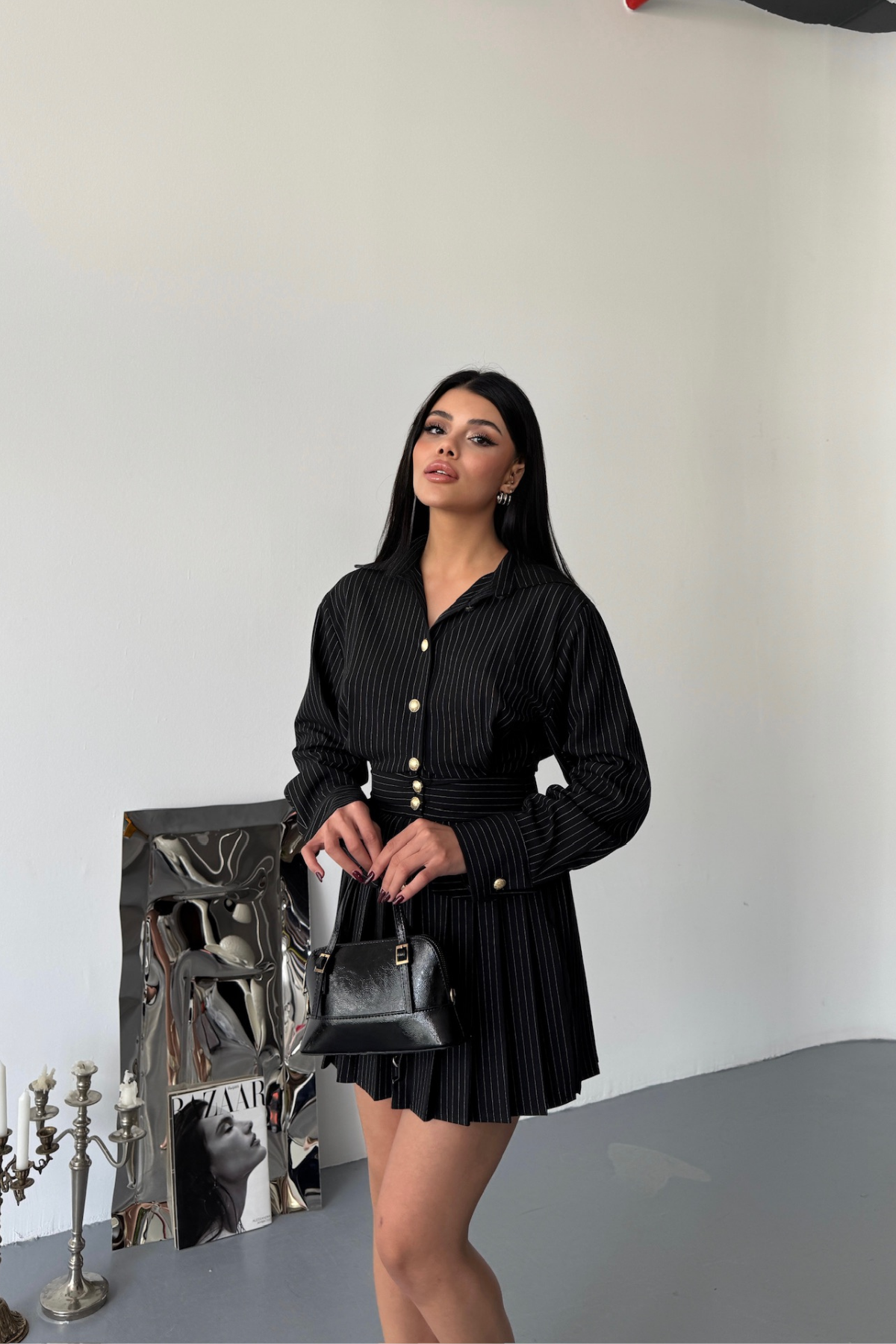 Power Play Pinstripe Dress