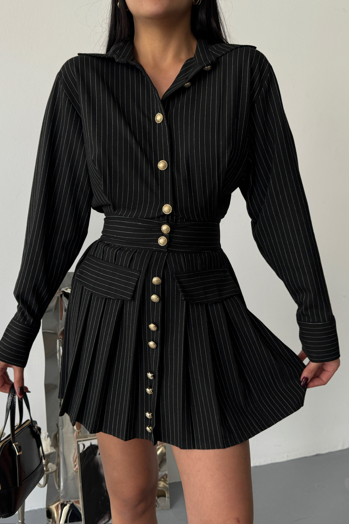 Power Play Pinstripe Dress