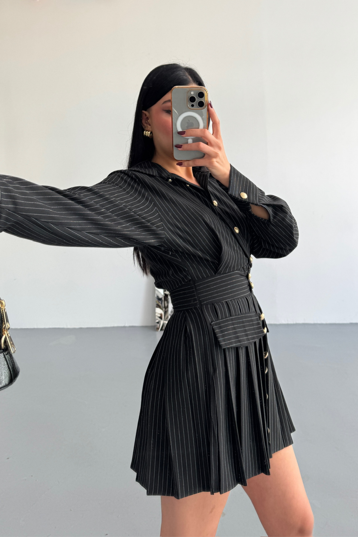 Power Play Pinstripe Dress
