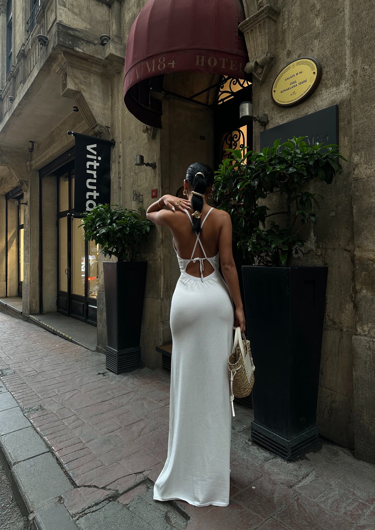 Florence 3D Floral Maxi Dress – White
