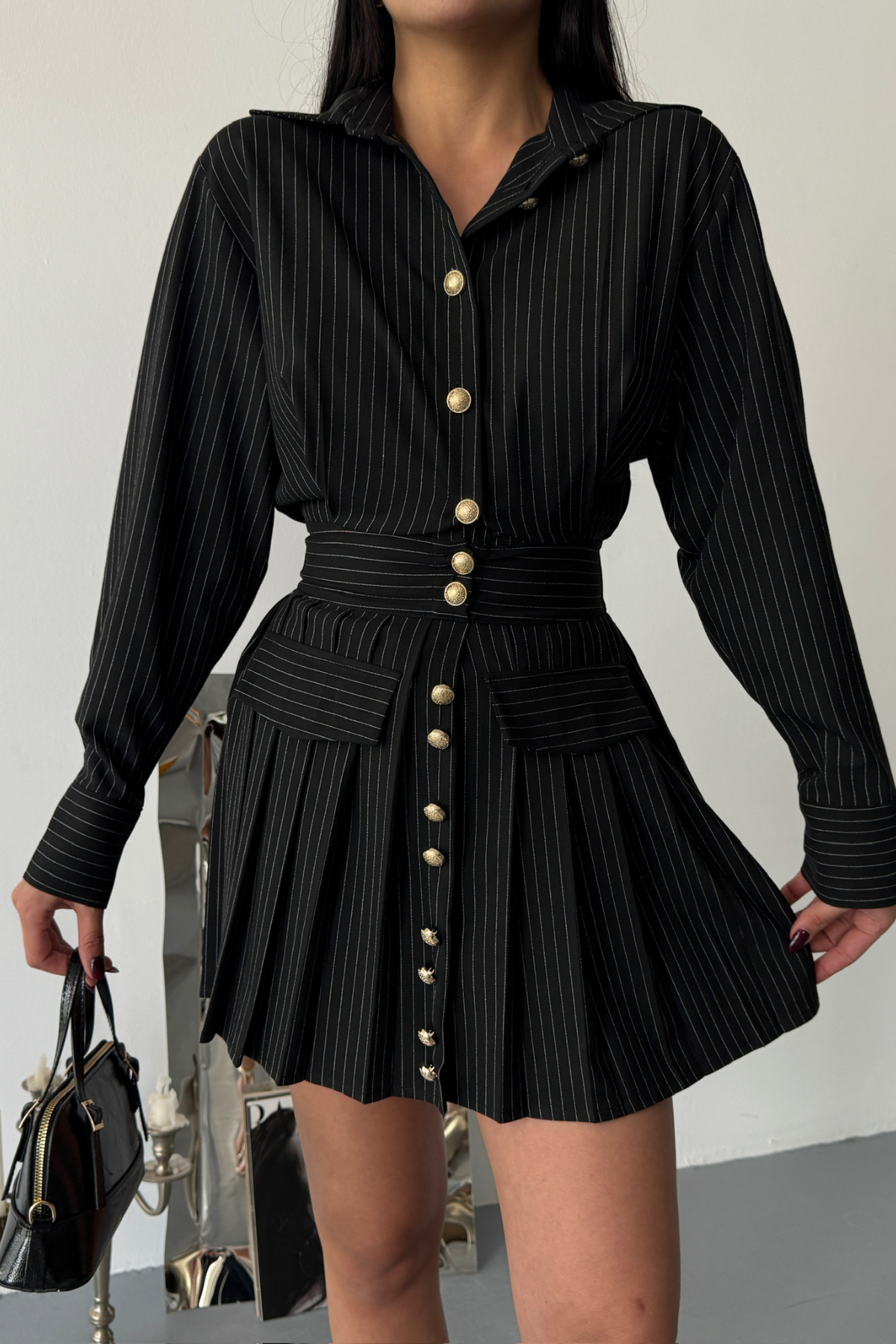 Power Play Pinstripe Dress